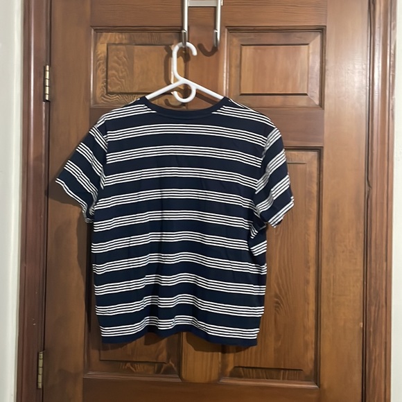 L.L. Bean Cropped striped t shirt - Picture 2 of 4